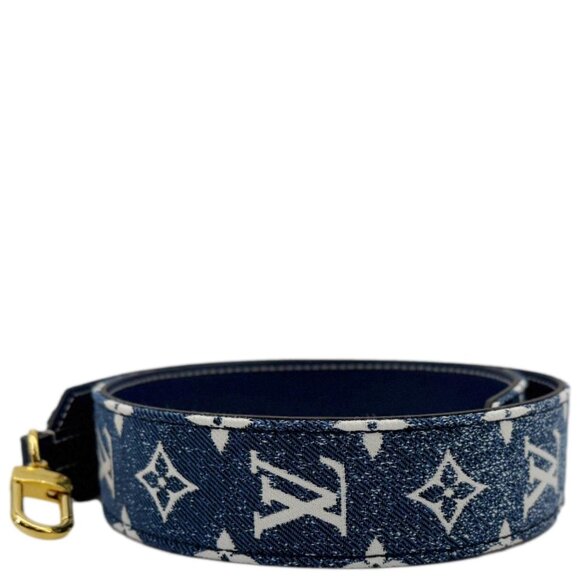 Louis Vuitton  Jacquard Bandouliere Monogram Denim Shoulder Strap Navy Blue main image 10